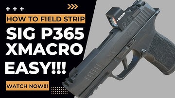 How to Disassemble and Reassemble SIG P365 X Macro (FieldStrip)