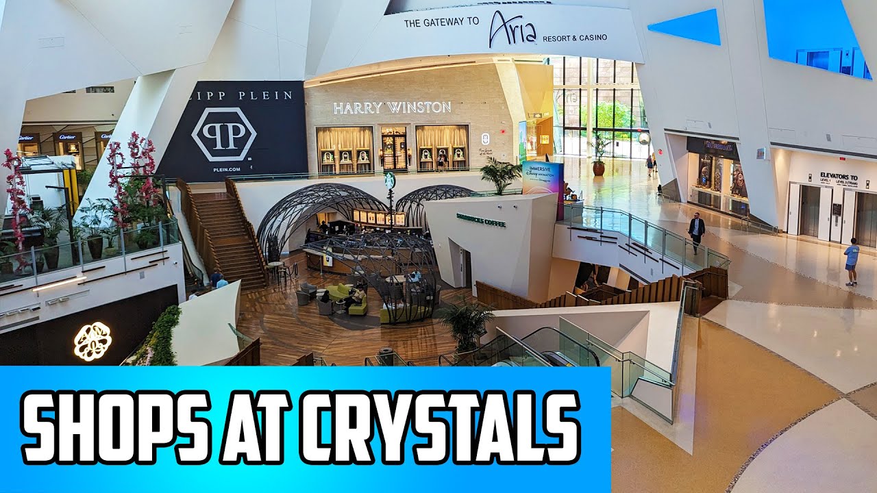 Walking The Shops at Crystals Upscale Las Vegas Strip Shopping Mall in  CityCenter Complex 