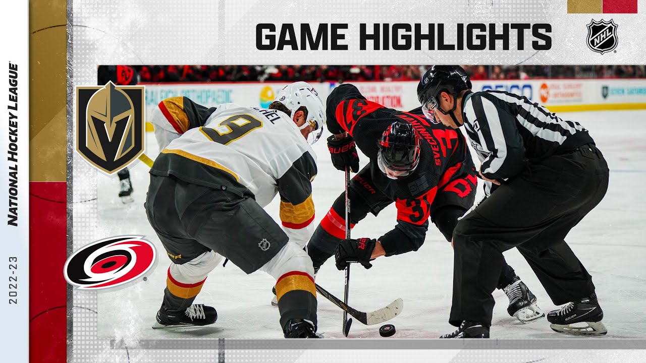 Golden Knights @ Hurricanes 3/11 | NHL Highlights 2023 - YouTube