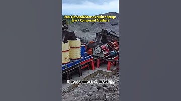 200 TPH Sand & Stone Crusher Setup: Jaw + Compound Crushers#jawcrusher  #machine #conecrusher