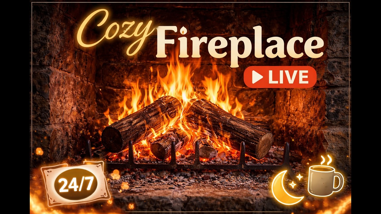 Cozy Fireplace 4K 🔥 Relaxing Crackling Fire Sounds for Sleep, Study ...