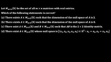 csir net june 2014 rank and nullity of a matrix and its properties