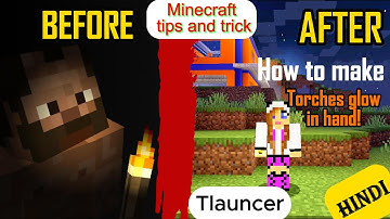 How To Make Torch Glow/Light in Hand in Minecraft Tlauncher | Minecraft Tips and Tricks!
