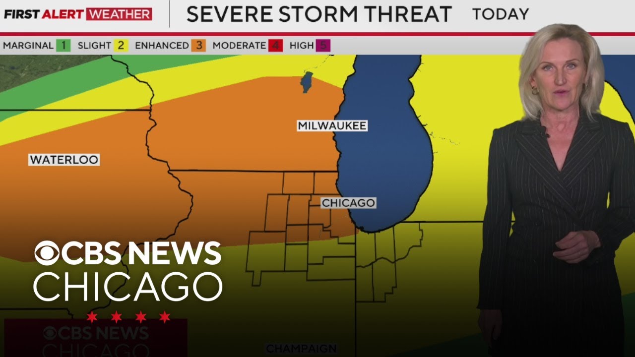 Two rounds of storms on Tuesday in Chicago - YouTube