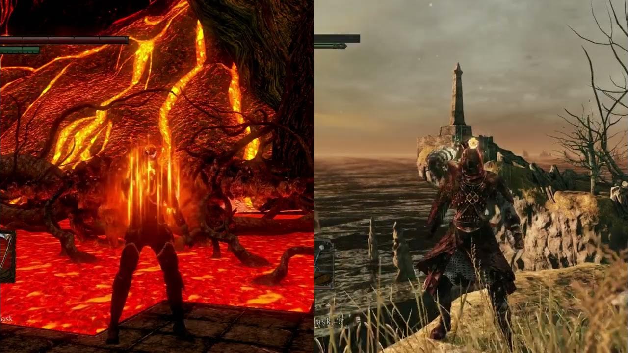 Comparison of Estus Flask speed in DS1 and DS2 with lowest agility