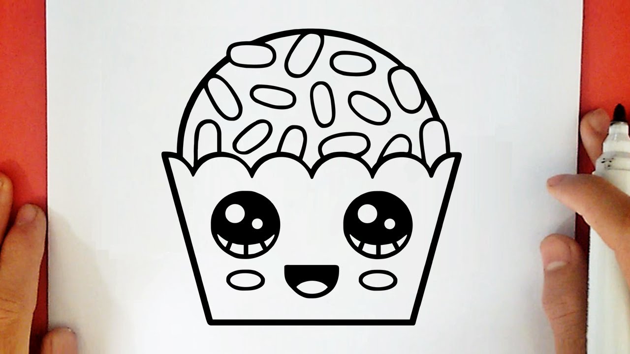 COMO DESENHAR UM BRIGADEIRO FOFO KAWAII - YouTube