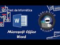Test de Informática-Microsoft Office Word