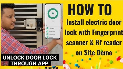 Unlock door through mobile app || how to install Rf reader || electric door lock installation on sit