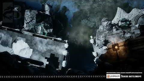 Beneos Battlemaps: Snow Cave: Broken Bridge [Pen & Paper Animated Battlemap]