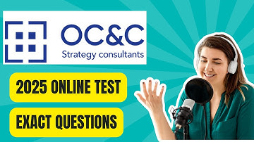 2025 OC&C Strategy Consultants Online Test Exact Questions and Answers