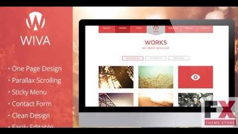 Preview Wiva - One Page Parallax Muse Template TForest