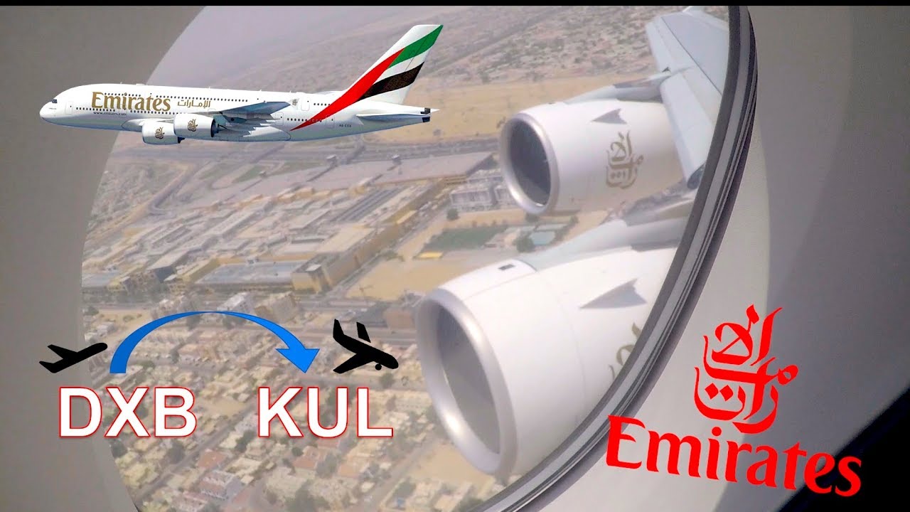 ✈︎ FULL FLIGHT ✈︎ Emirates A380 Upper Deck | DUBAI - KUALA LUMPUR