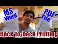 How to Print MS Word and PDF file in Back-to-Back Pages