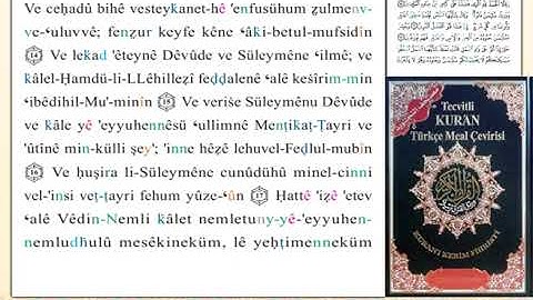 ختمة من مصحف التجويد باللغة التركية الصفحة رقم 378
