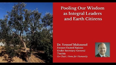 Youssef Mahmoud, Tunisia: "POOLING OUR WISDOM AS INTEGRAL LEADERS", opening PIONEERING PATHWAYS