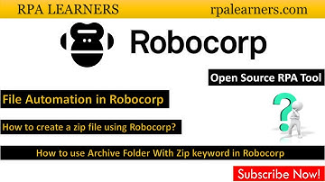 How to create a zip file using Robocorp | How to use Archive Folder With Zip keyword in Robocorp