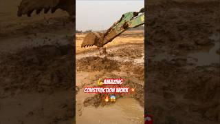 🔥🔥 JCB Loading Tractor Trolley Like a Boss 😱 | Satisfying Construction Work #shorts