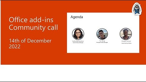 Office Add-ins community call – December 2022