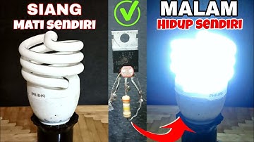 cara membuat sensor lampu otomatis sederhana II LDR otomatis