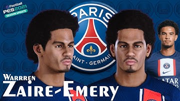 How to create Warren Zaire-Emery PSG PES 2021 Face Build | Nisz Gaming