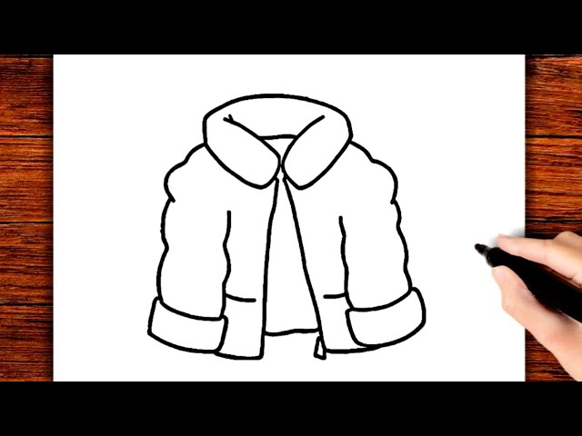 How to draw winter jacket easy #winterjackets 