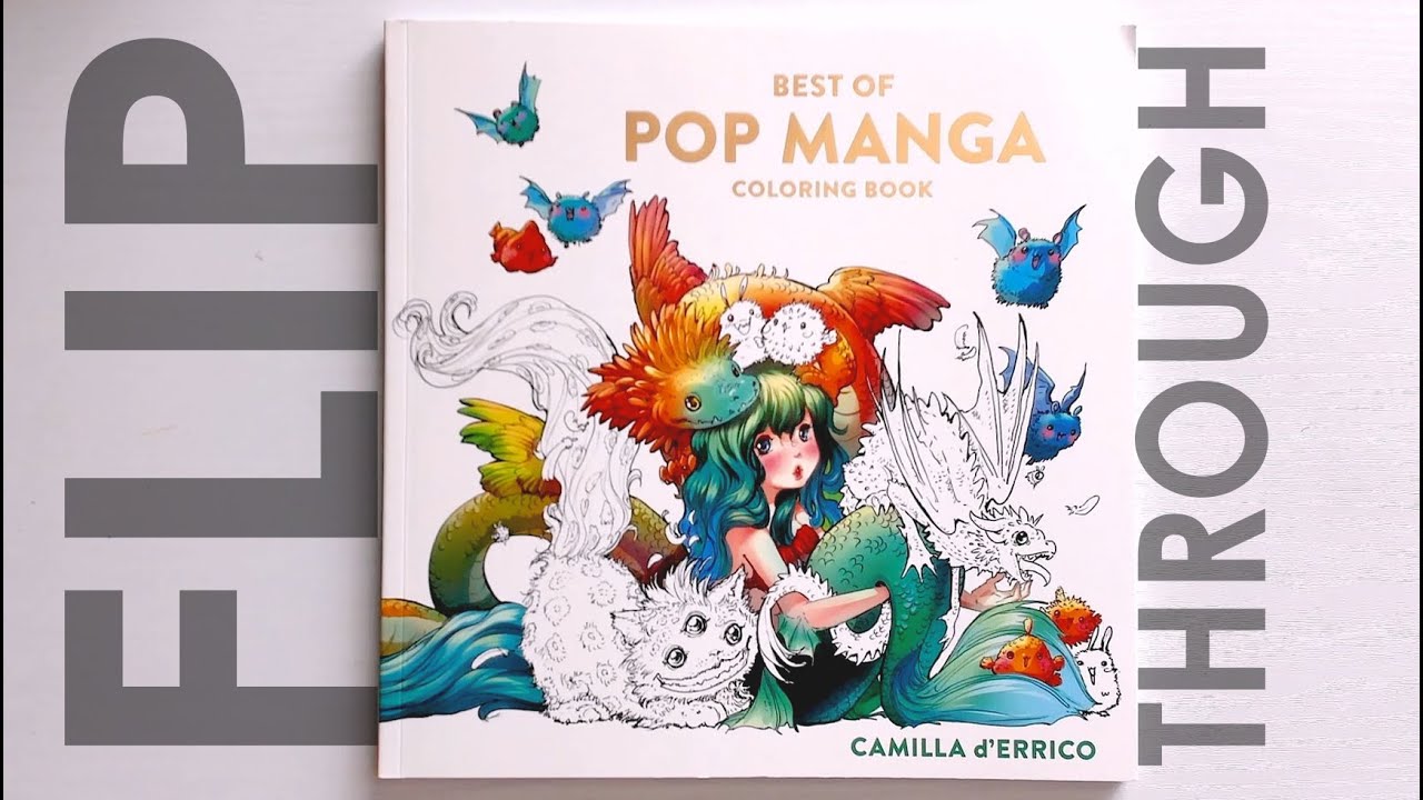 Best of Pop Manga Coloring Book by Camilla dErrico Flip Through