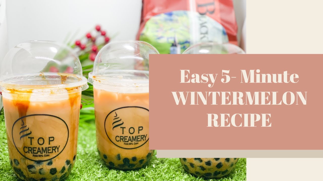 HOW TO MAKE WINTERMELON MILK TEA WITH POWDER MILK TEA IN WINTERMELON RECIPE !AMAZING!