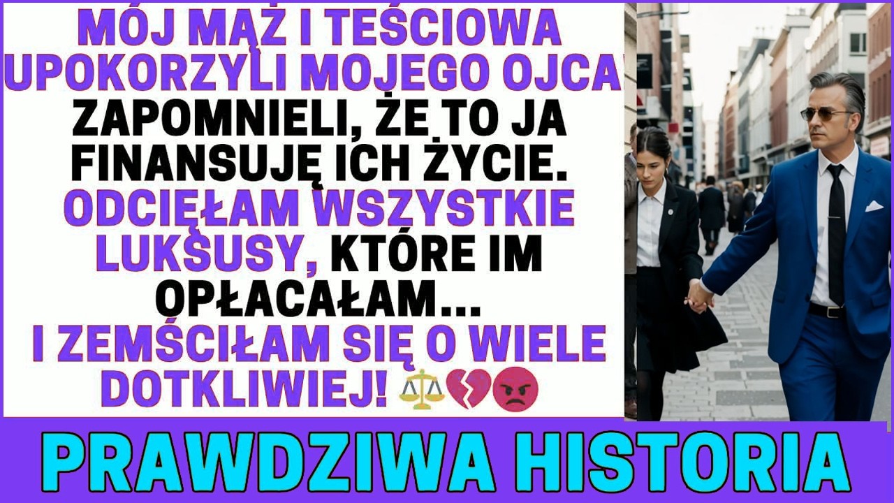 Ojciec przyjechał w piątek, a Marek już po dwóch minutach zniknął w gabinecie z telefonem. Myślałam, że to zwykłe niedzielne odwiedziny, dopóki nie otworzyłam wyciągu z karty kredytowej. 47 000 zł...