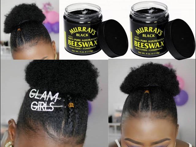 4C NATURAL HAIR, Murray's Black Beeswax ON 4C NATURAL HAIR