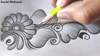 Beautiful Pencil Shading Mehandi Design | Ruchi Mehandi 2021 screenshot 5