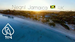 Relaxing FPV Drone Footage: Negril, Jamaica 4K 🇯🇲