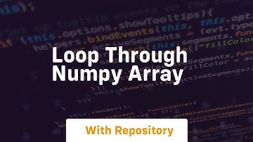 loop through numpy array