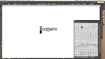 The Goldsmith Alternate Glyphs on Adobe Illustrator