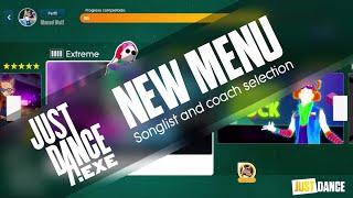 Just Danceexe  New Design For The Song Menu And Coach Selection