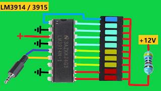 How to make audio level, VU meter using LM3914 /3915 /3916 ic