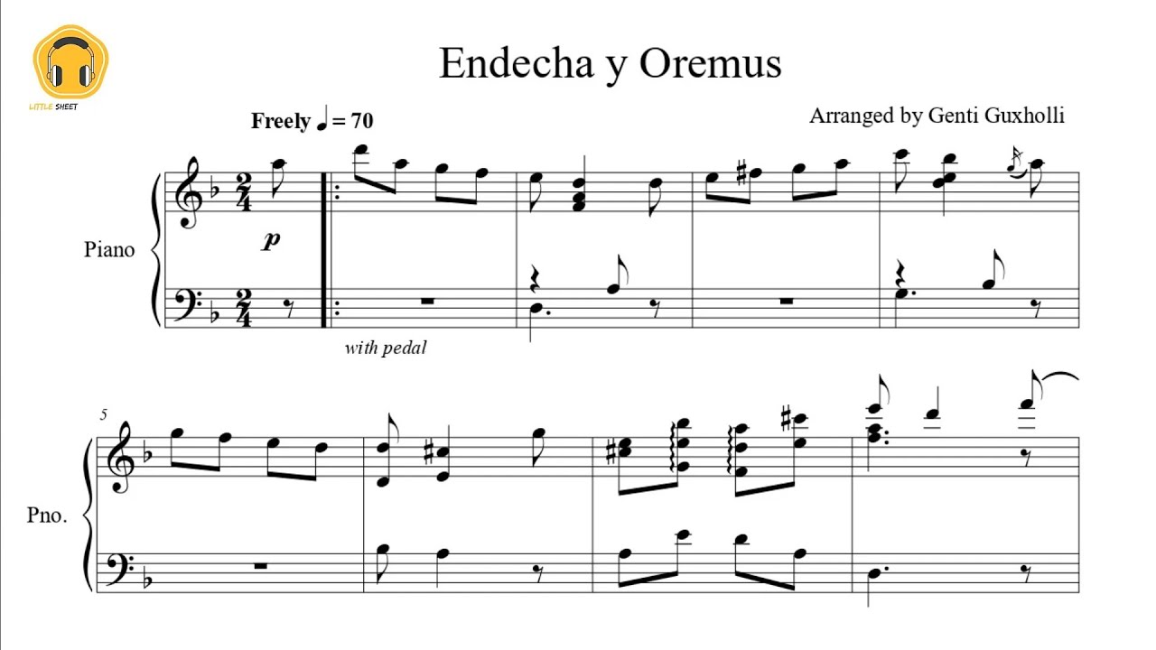 Endecha y Oremus by Francisco Tárrega (Piano Solo/Sheets)