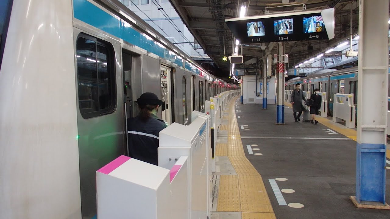 【ホームドア設置後】京浜東北線大宮駅での女性車掌動作RT１