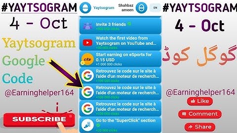 yaytsogram Google Retrouvez le code /Yaytsogram Google code /Yaytsogram Google code 4 Oct