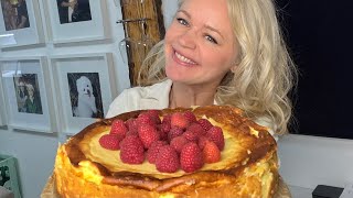 Cremiger Käsekuchen der auf der Zunge schmilzt und einfach in Zubereitung - ohne Boden