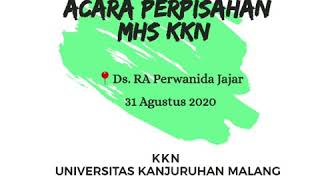 KKN UNIKAMA 2020-》ACARA PERPISAHAN MHS KKN