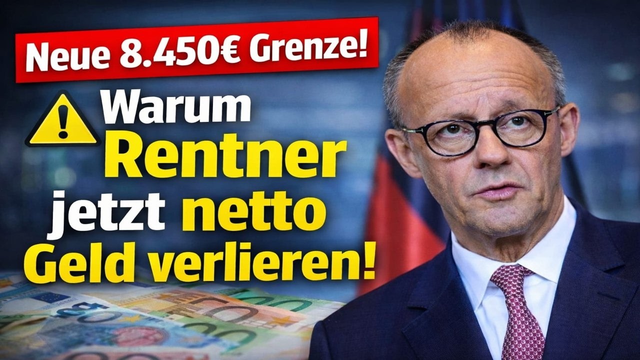 Neue 8.450€ Grenze: Warum Rentner jetzt netto Geld verlieren!