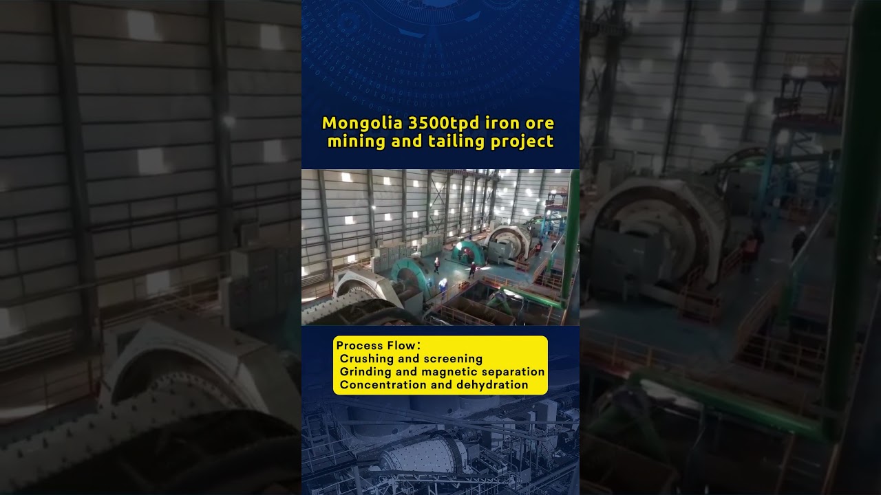3500tpd iron ore mining tailings project in Mongolia