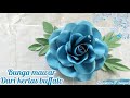 Cara membuat paper flower rose // how to make a paper flower rose
