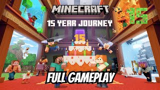 Minecraft 15 Year Anniversary - Full Gameplay Walkthrough & Ending With ALL Sticker