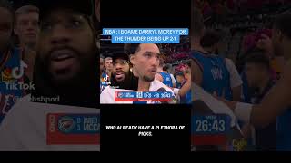 NBA Darryl Morey to Blame for Thunder Being Up 2-1 #nba #espn #basketball #reaction #viral #fyp