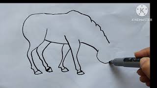 how to draw a horse for kids, drawing activities, drawing a tutorial for kids.