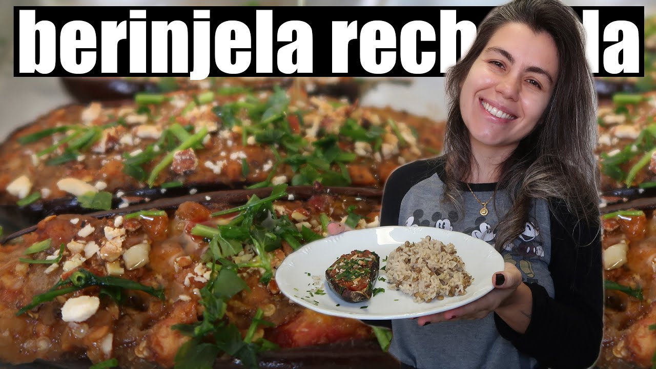 ALMOÇO COMPLETO DO DIA: BERINJELA RECHEADA E ARROZ COM LENTILHA | TNM Vegg
