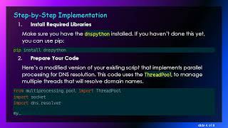 Details Optimize DNS Resolution Time Using Parallel Processing with Python Update