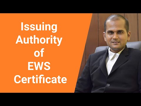 Who is the Issuing Authority of EWS Certificate?