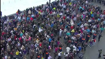 Flash mob in Moscow, Russia 26.02.12